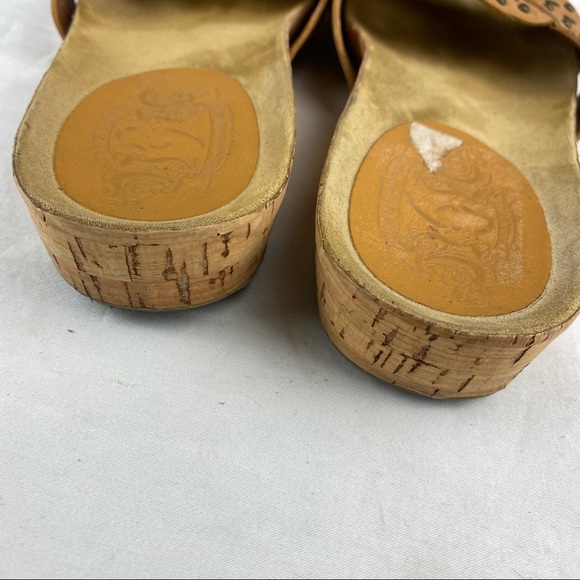 NINE WEST SENSO Carmel Leather Studded Slides - Picture 9 of 10